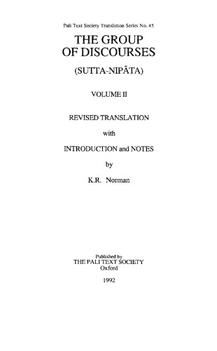The Group of Discourses (Sutta Nipata)