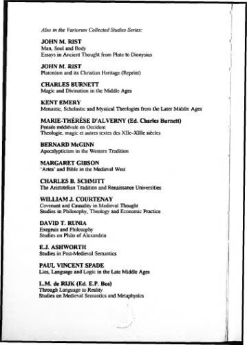 Studies on the History of Logic and Semantics, 12Th-17th Centuries
