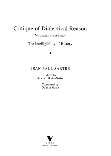 Critique of Dialectical Reason
