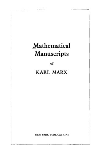 Mathematical manuscripts of Karl Marx