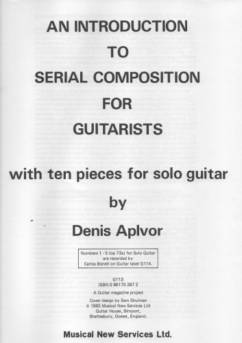 An Introduction to Serial Composition for Guitarists