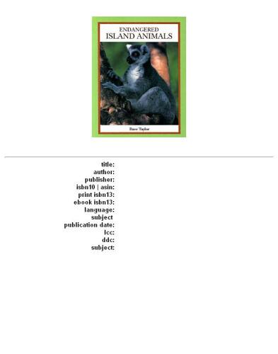 Endangered Island Animals