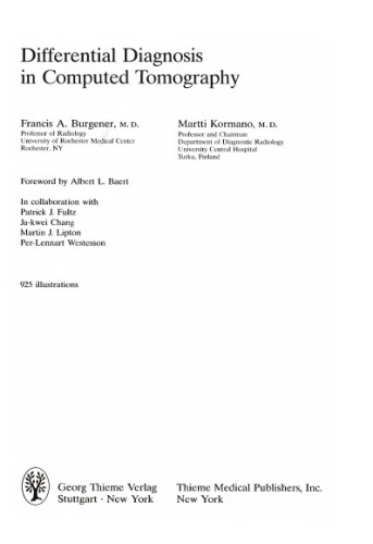 Differential Diagnosis in Computed Tomography ( THIEME )