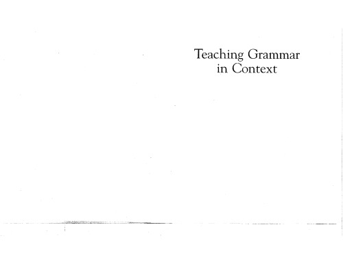 Teaching Grammar in Context