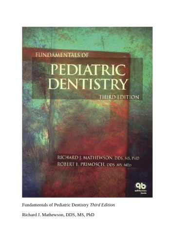 Fundamentals of Pediatric Dentistry