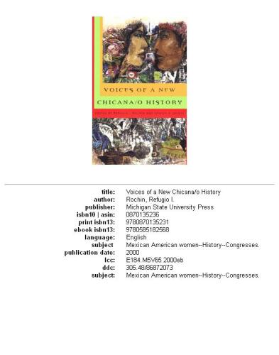 Voices of a new Chicana o history