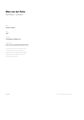 Mies Van Der Rohe