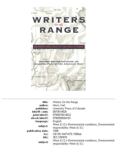 Writers on the range