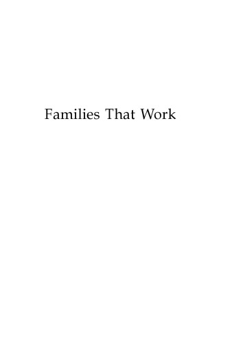 Families That Work: Policies for Reconciling Parenthood and Employment