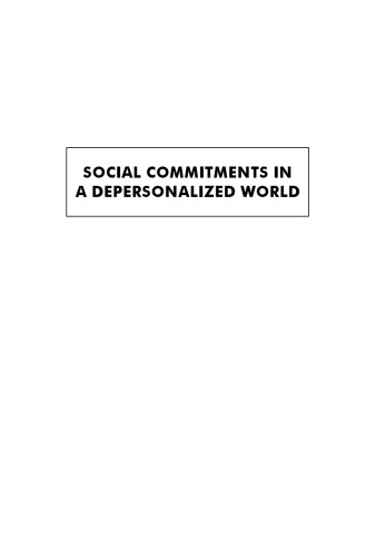 Social Commitments in a Depersonalized World