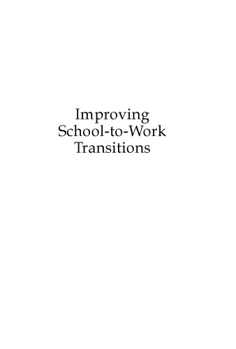 Improving School-to-Work Transitions