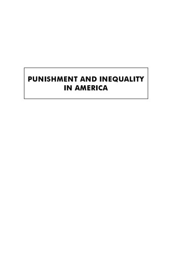 Punishment and Inequality in America