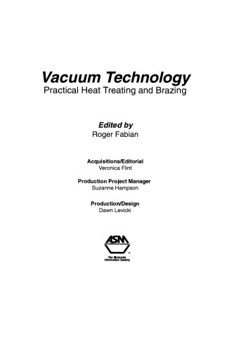 Vacuum Technology: Practical Heat Treating and Brazing (06091)
