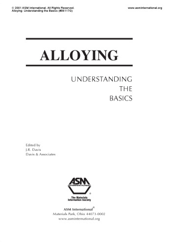 Alloying: Understanding the Basics (06117G)