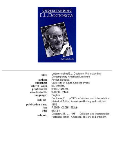 Understanding E.L. Doctorow