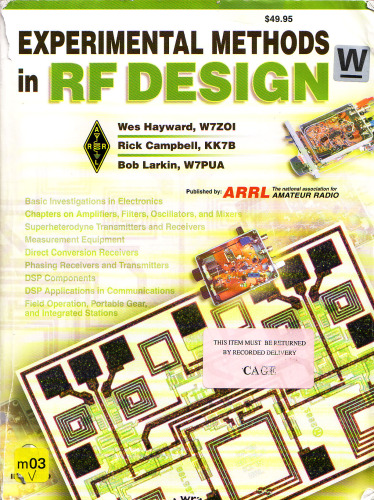 Experimental methods in RF Design /Wes Hayward ; Rick Campbell ; Bob Larkin