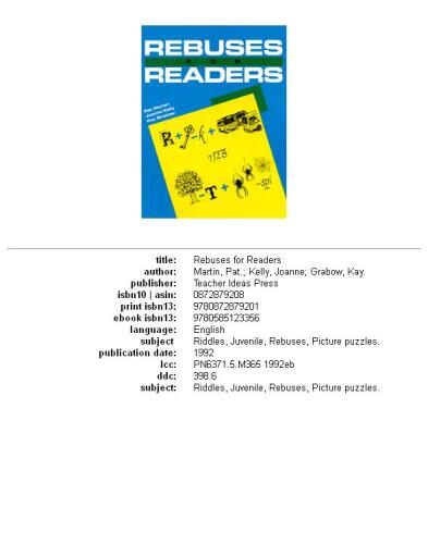 Rebuses for Readers