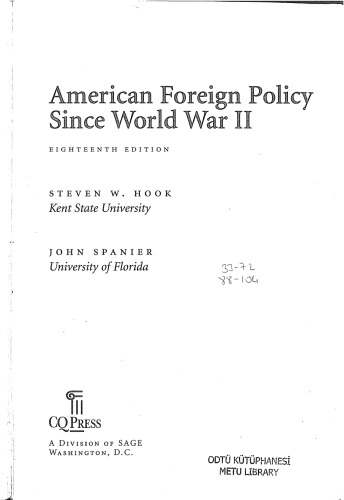 American Foreign Policy Since World War II