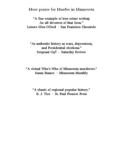 Murder in Minnesota: a Collection of True Cases