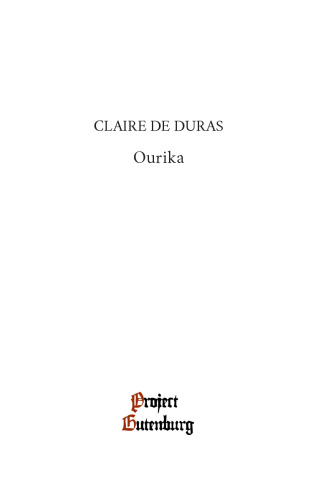 Ourika: An English Translation