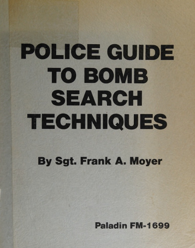 Police Guide to Bomb Search Techniques