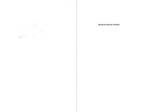 Profits from Power: Readings in Protection Rent and Violence-Controlling Enterprises