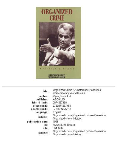 Organized crime: a reference handbook