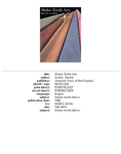 Shaker Textile Arts