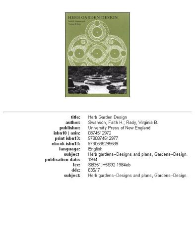 Herb Garden Design