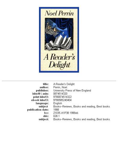 A reader's delight