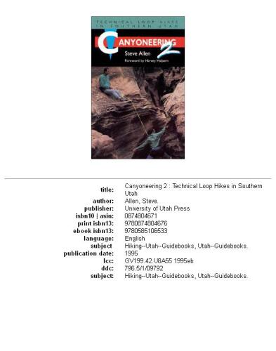 Canyoneering 2: Technical Loop Hikes in Southern Utah