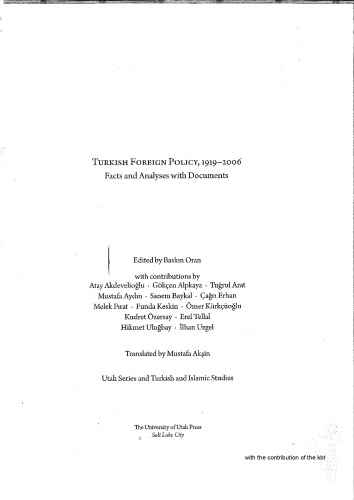 Turkish foreign policy, 1919—2006: facts and analyses with documents