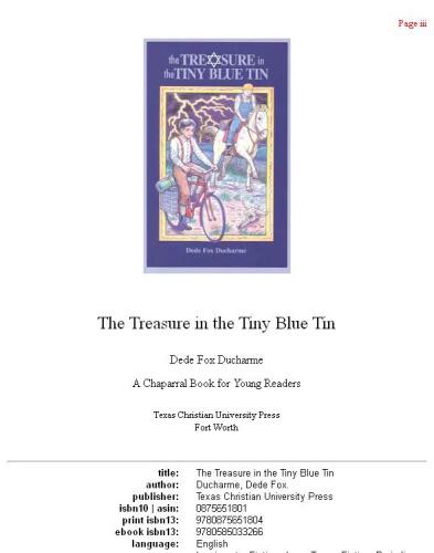 The Treasure in the Tiny Blue Tin