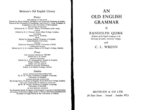 An Old English Grammar