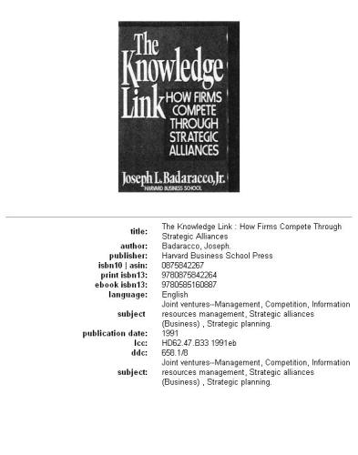 The knowledge link: how firms compete through strategic alliances