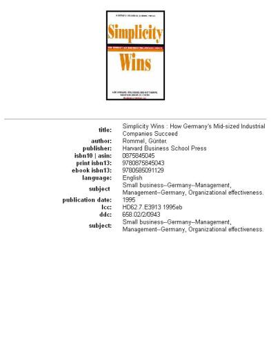 Simplicity wins: how Germany's mid-sized industrial companies succeed