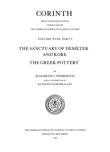 The Sanctuary of Demeter and Kore: The Greek Pottery