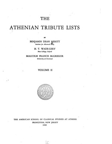 The Athenian Tribute Lists