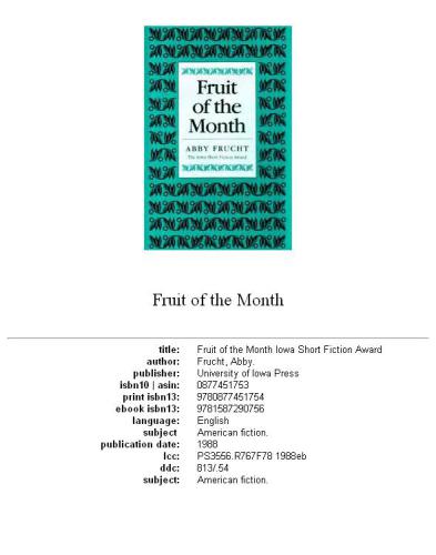 Fruit of the month