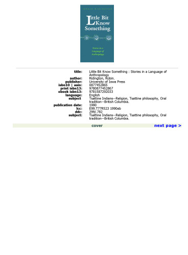 Little Bit Know Something: Stories in a Language of Anthropology