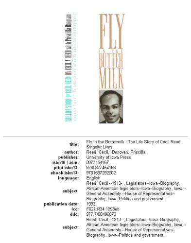 Fly in the buttermilk: the life story of Cecil Reed