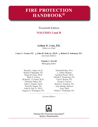 Fire Protection Handbook