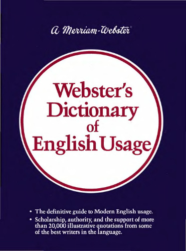 Webster's dictionary of English usage