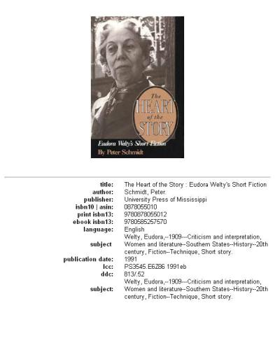 The heart of the story: Eudora Welty's short fiction