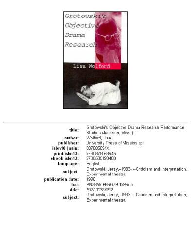 Grotowski's objective drama research