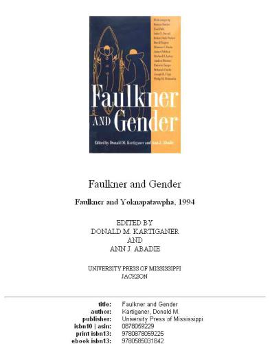 Faulkner and gender
