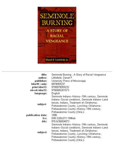 Seminole burning: a story of racial vengeance