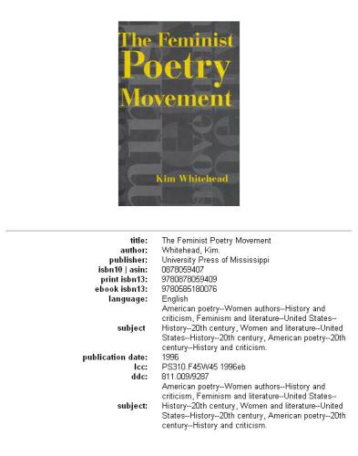 The feminist poetry movement