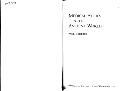 Medical ethics in the ancient world