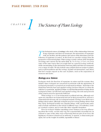 The Ecology of Plants